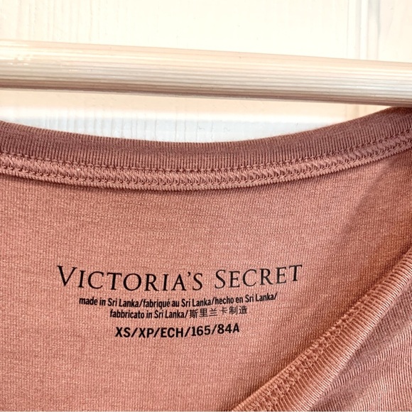 NWOT Victoria’s Secret VS Dusty Rose Pink Modal Twist-Tie Short Sleeves Tee - Picture 9 of 11